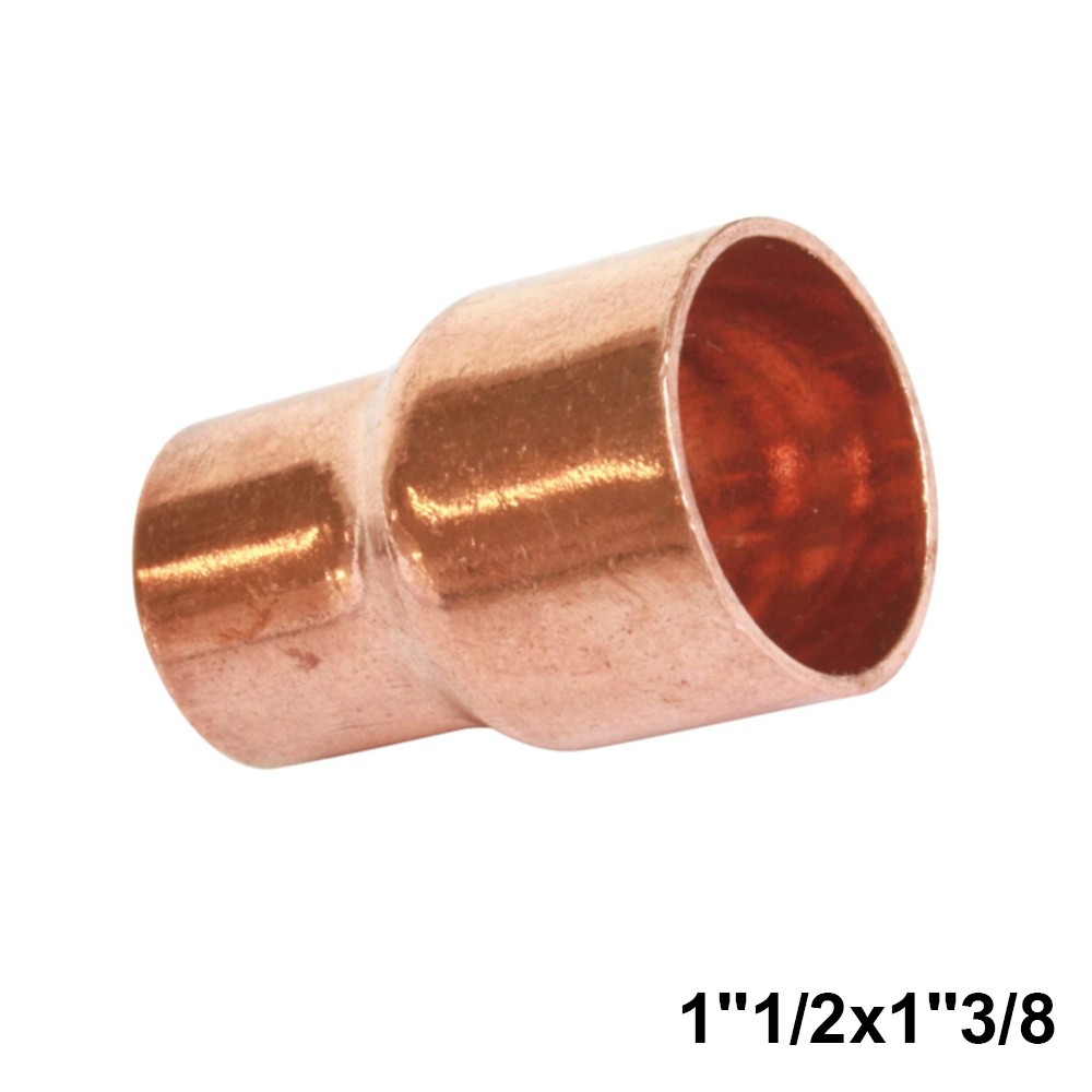 Reduced copper fitting, solder ring, male 1''1/2 x female 1''3/8
