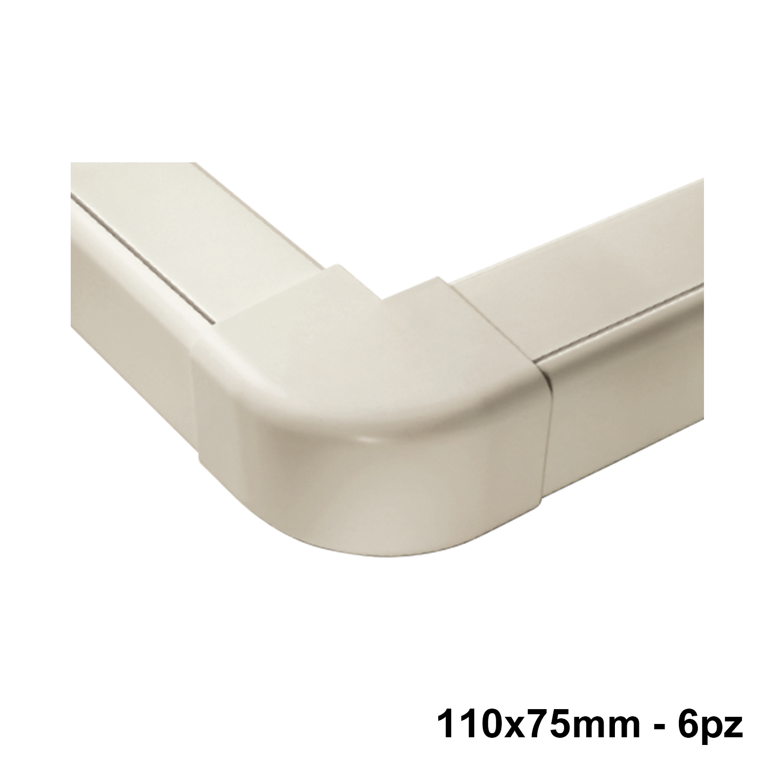 Connecteur d'angle extérieur pour profilé 110 x 75 mm - Lot de 6