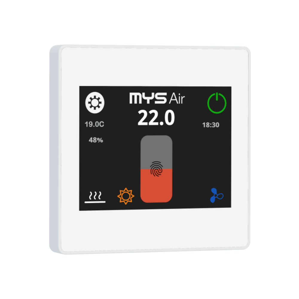 Thermostat tactile ARTE-11 BLANC avec Wi-Fi et écran LCD couleur. 230 V