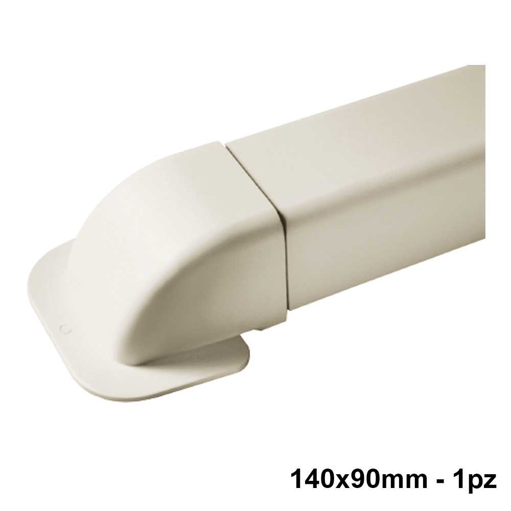 Coude mural pour profilé en U de 140 x 90 mm - 1 pièce