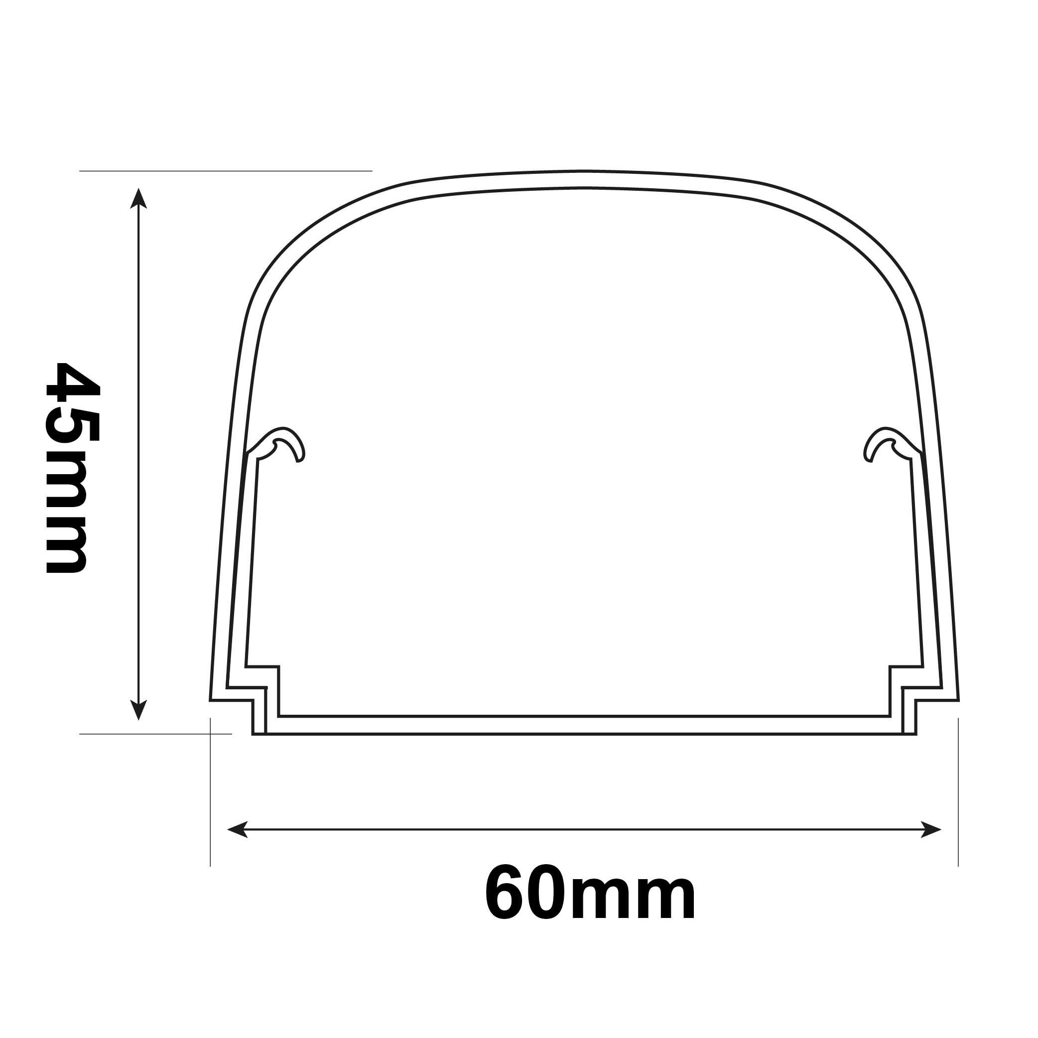Gaine de 60 x 45 mm à couverture intégrale avec film protecteur - 24 m