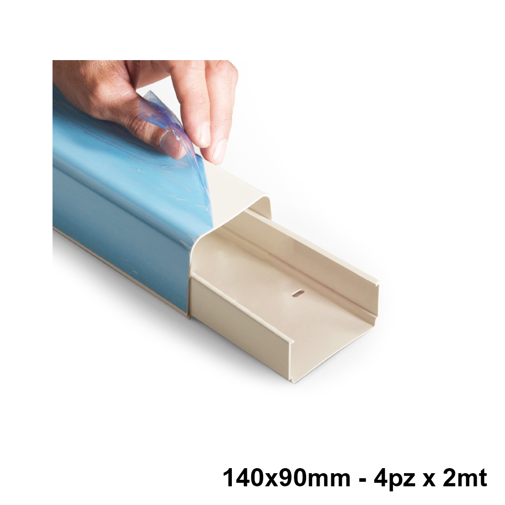 Gaine de 140 x 90 mm à couverture intégrale avec film protecteur - paquet de 8 m