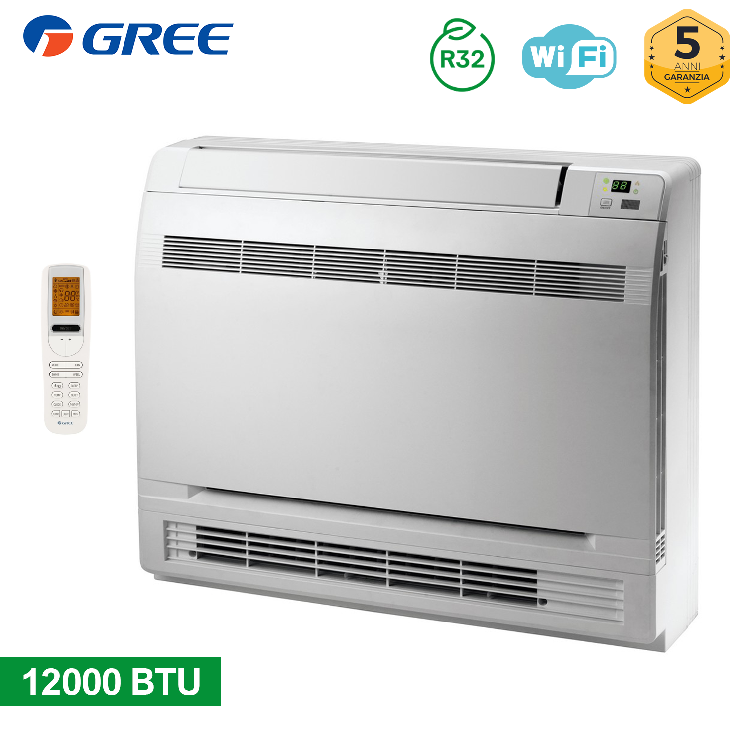 Unité intérieure de console au sol Gree 12000 R32 WiFi pour systèmes MONO et MULTI