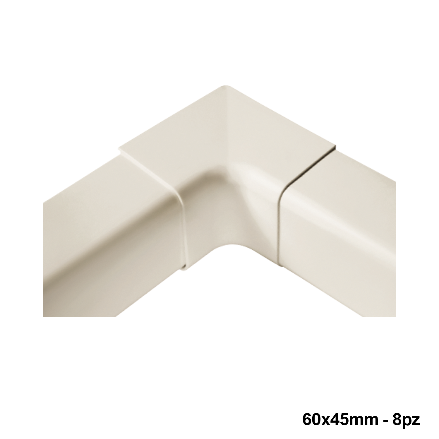 Raccord d'angle intérieur 60 x 45 mm - 8 pièces