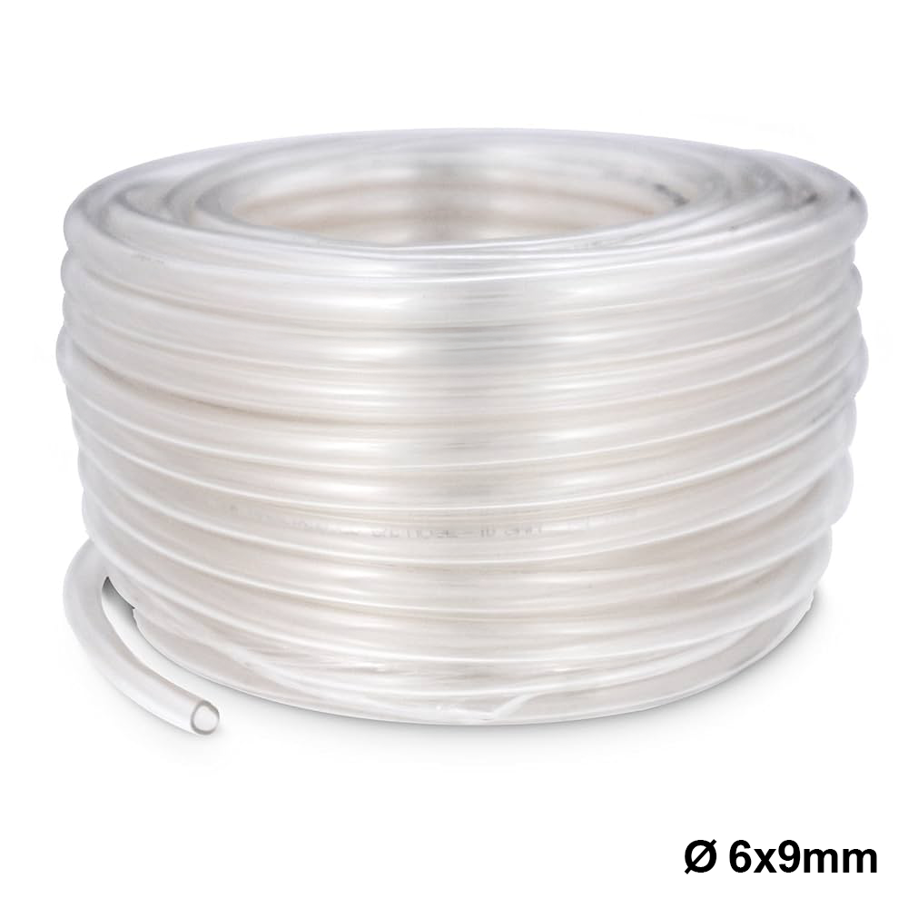 Tube en vinyle transparent Ø 6 x 9 mm - prix au mètre