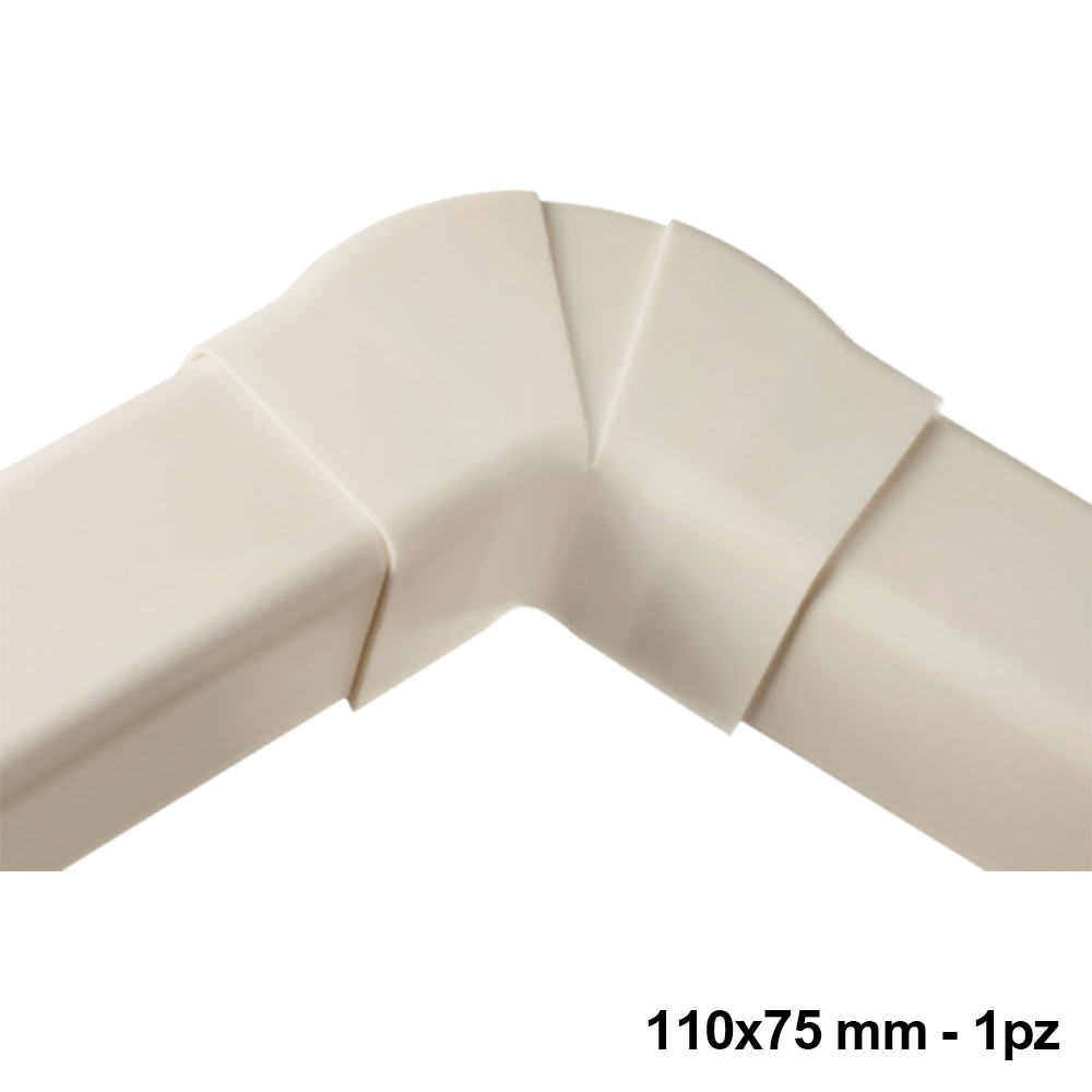 Courbe plate réglable pour conduit de 110 x 75 mm - 1 pièce