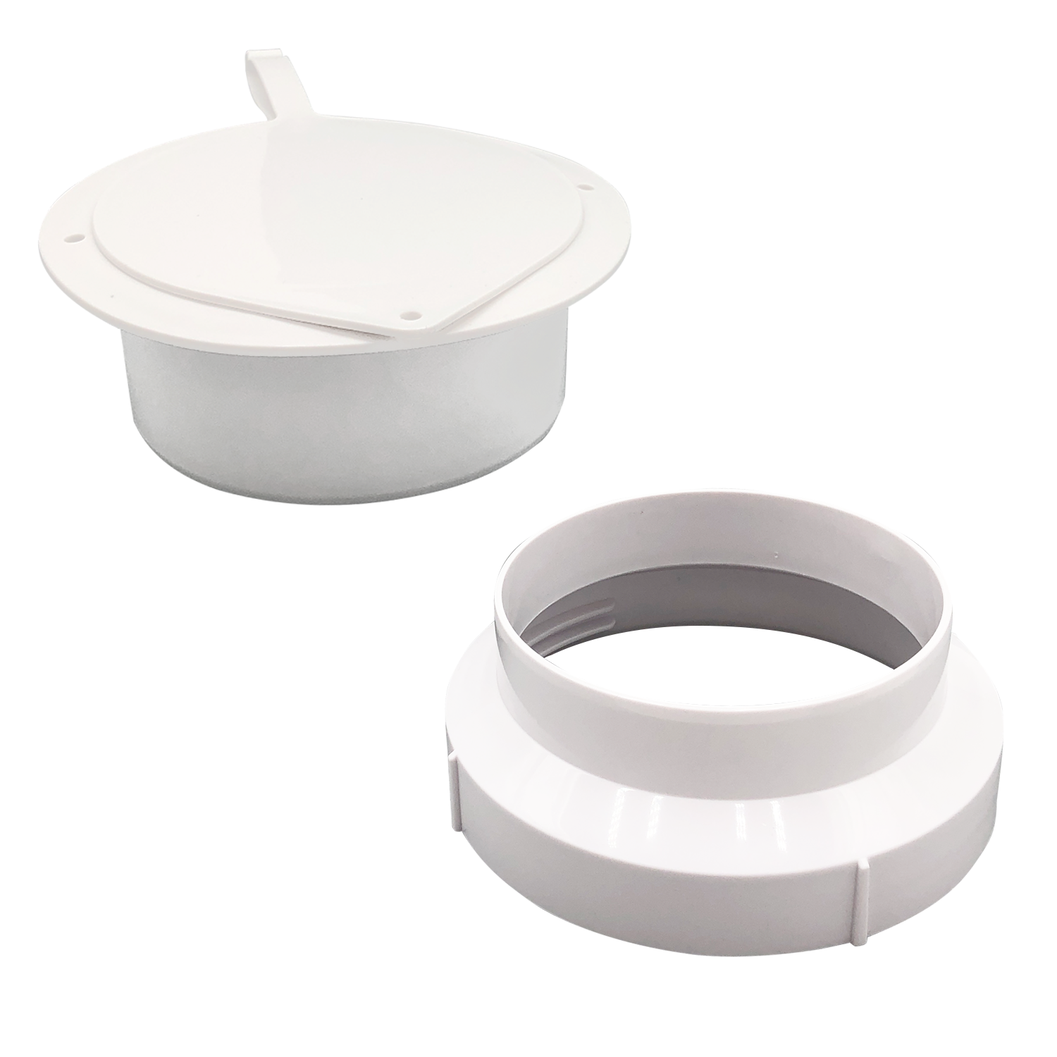 Bride de sortie d'air Ø 15 cm pour climatiseur portable avec capuchon et hublot
