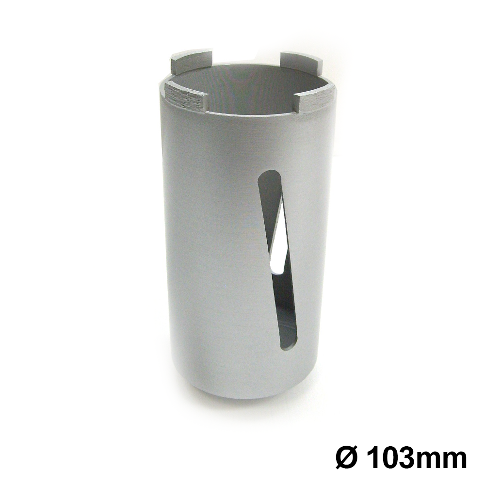 Fraise diamantée à couronne pour carottage Ø 103 mm - longueur 160 mm