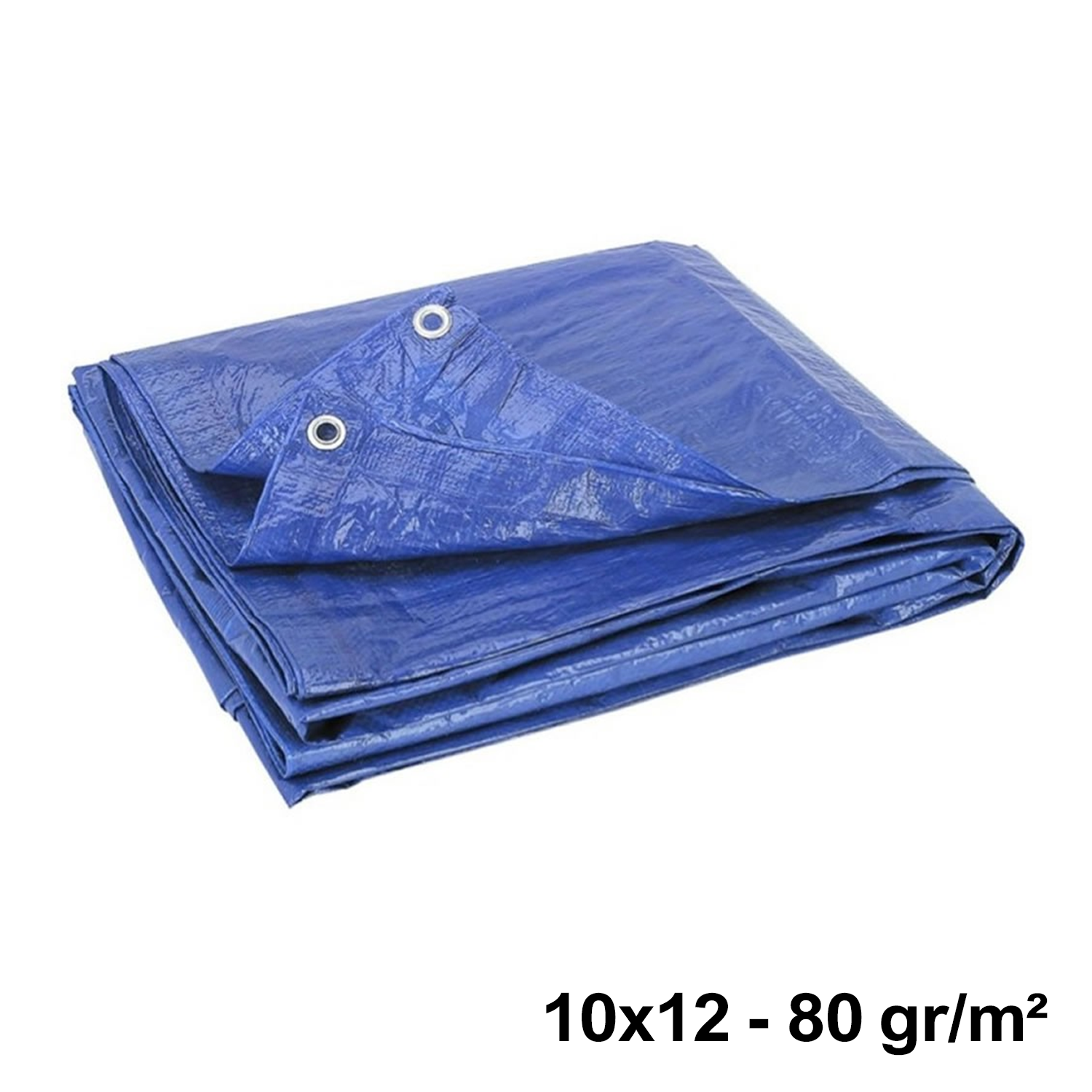 Bâche imperméable à œillets, 10 x 12 m, bleue, 80 g/m² - Salons professionnels