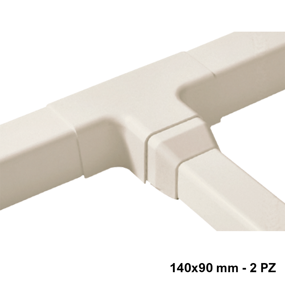Raccord en T pour conduit 140 x 90 mm - boîte de 2