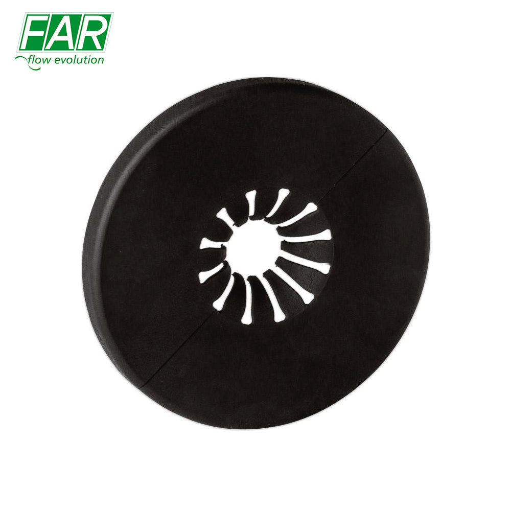 0441 - Rosace murale pour robinets et verrous, noir mat, Ø 10+20 mm