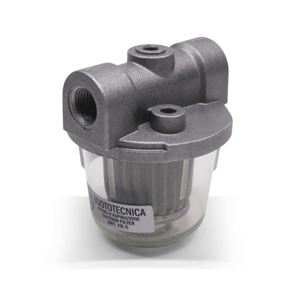 Filtre d'aspiration FB5 avec cartouche en acier inoxydable - filetage gaz 1/4