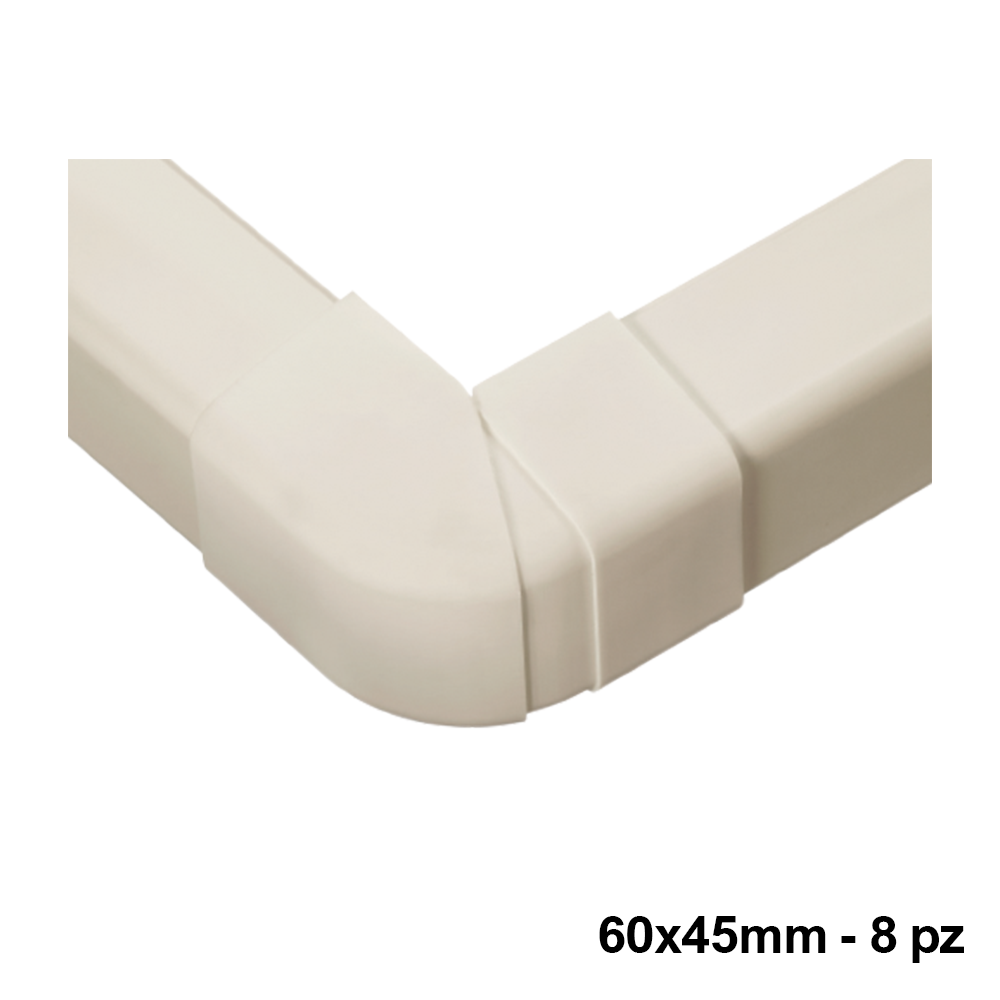 Raccord d'angle extérieur réglable 60 x 45 mm - Lot de 8
