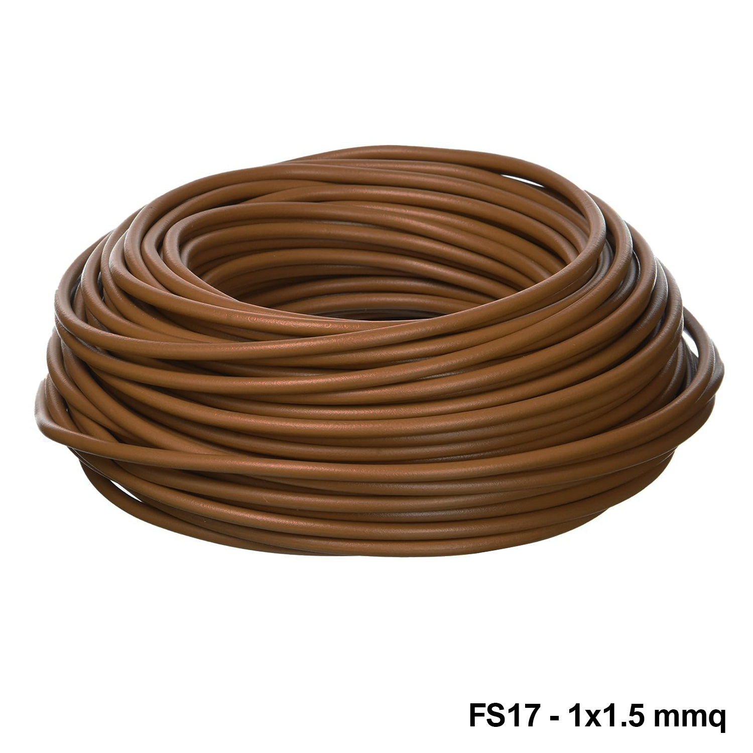 FS17 Single-Core Electrical Cable - 1 x 1.5 mm2 Brown - 100m Roll