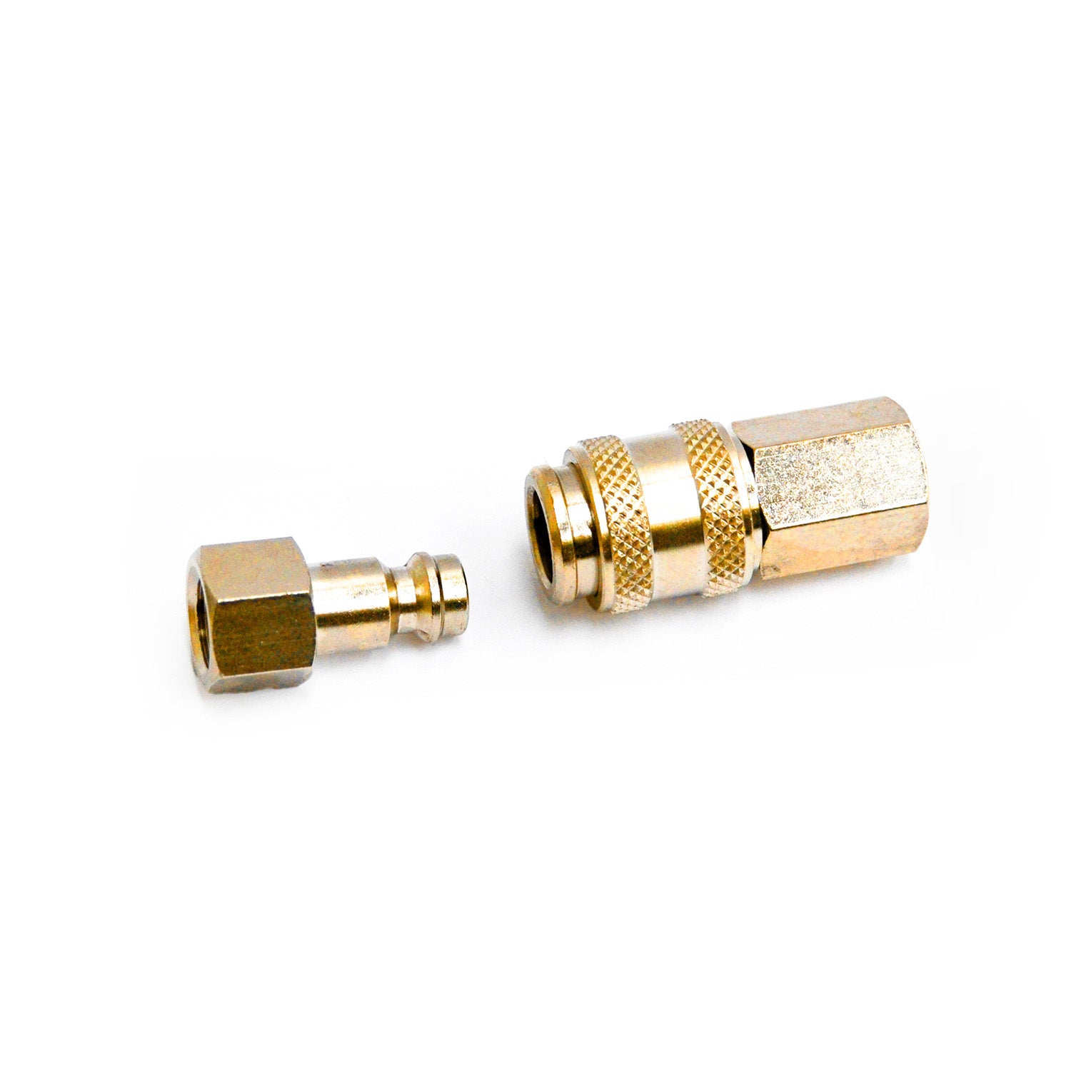 Raccord rapide - vanne à deux voies F-F filetage gaz 1/8''