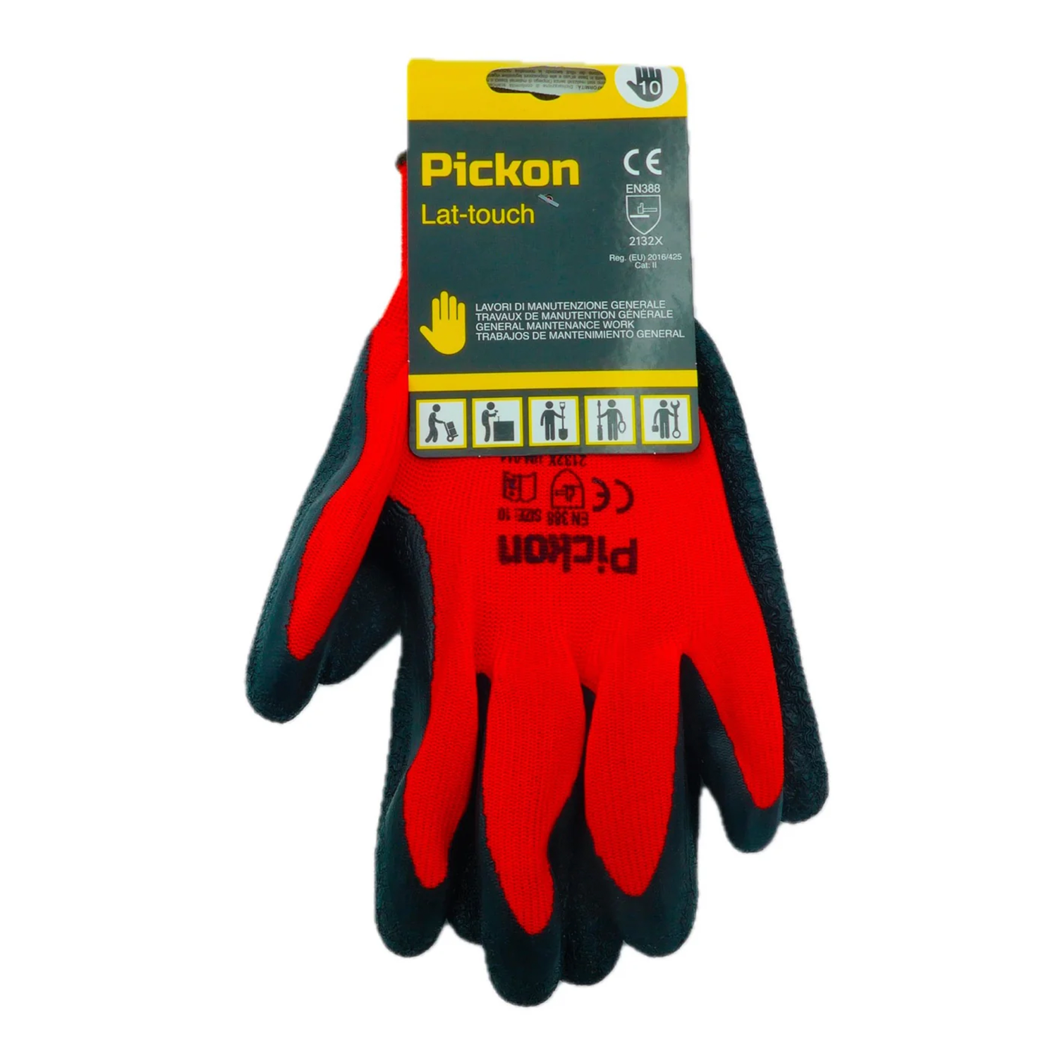 Gants en polyester avec paume en latex - Taille 7