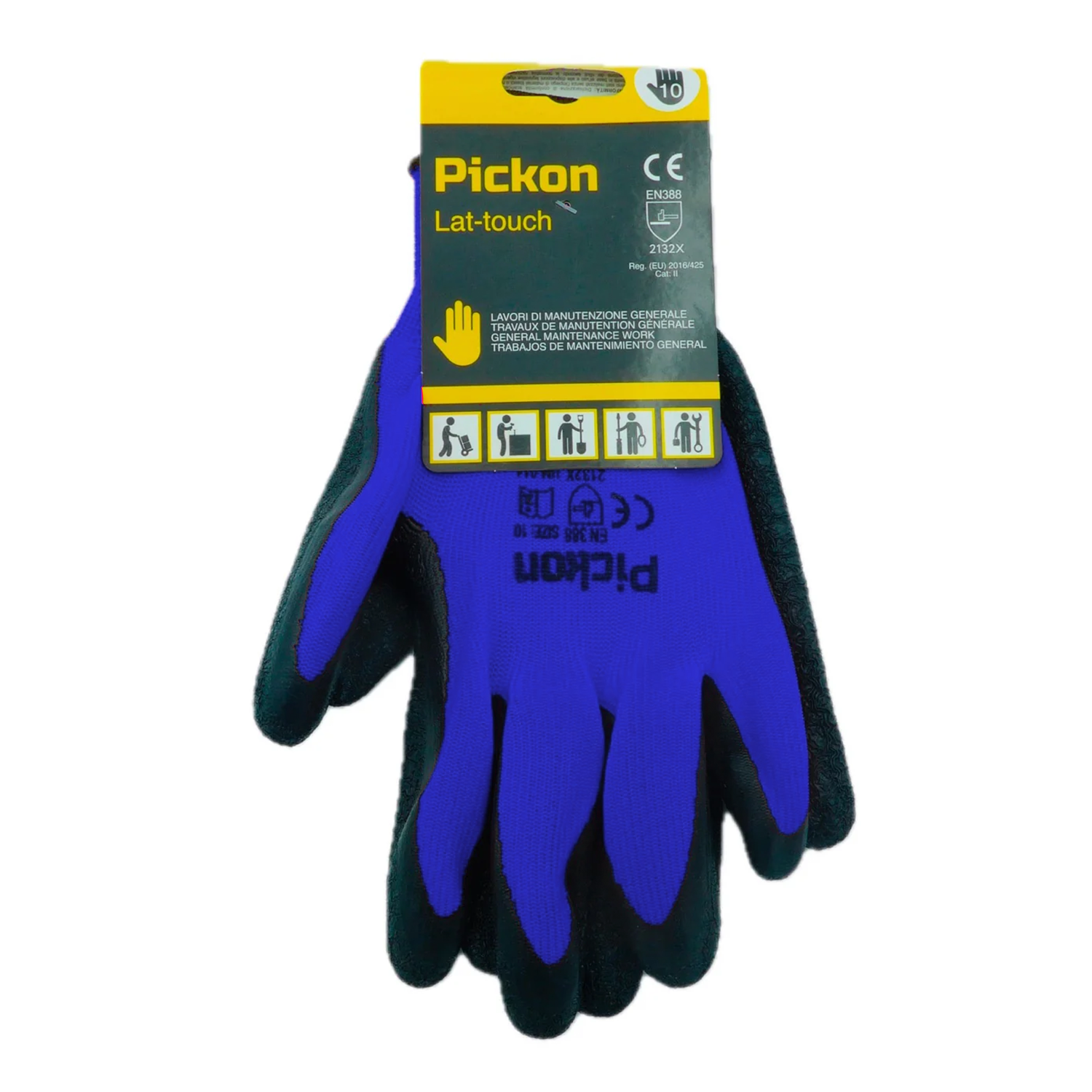 Gants en polyester avec paume en latex - Taille 11