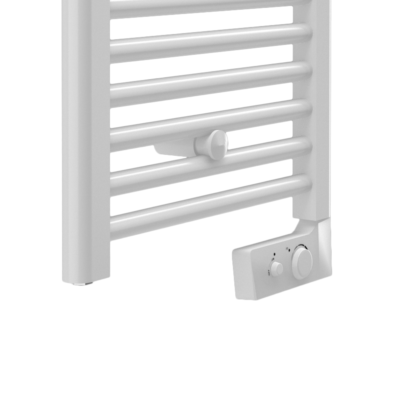 Sèche-serviettes électrique CORTINA, blanc, 137 x 48 cm, avec thermostat