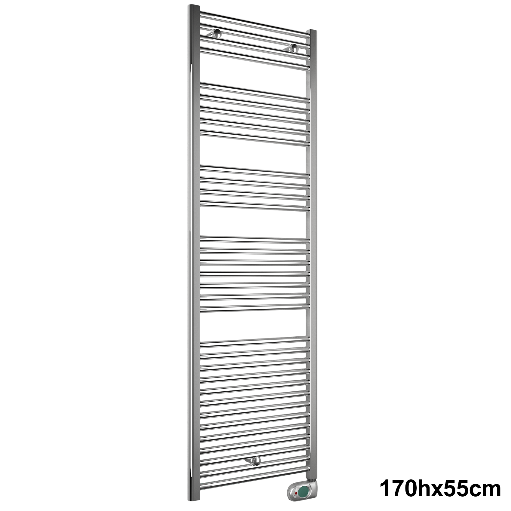 CORTINA EVO CHROME Electric Towel Rail 170x55 cm with Digital Programmable Thermostat