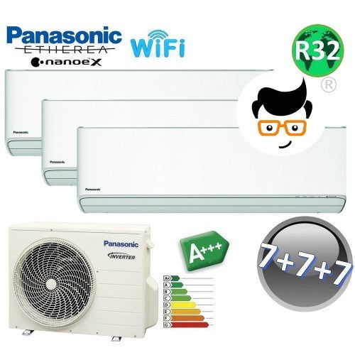 Essai de climatisation split ETHEREA R32 Panasonic 7000+7000+7000 BTU A+++ WIFI NanoeX
