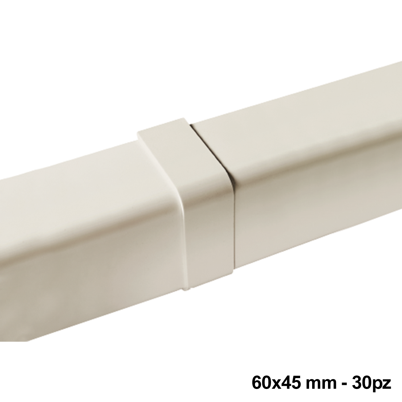 Joint de recouvrement pour conduit 60 x 45 mm - 30 pièces