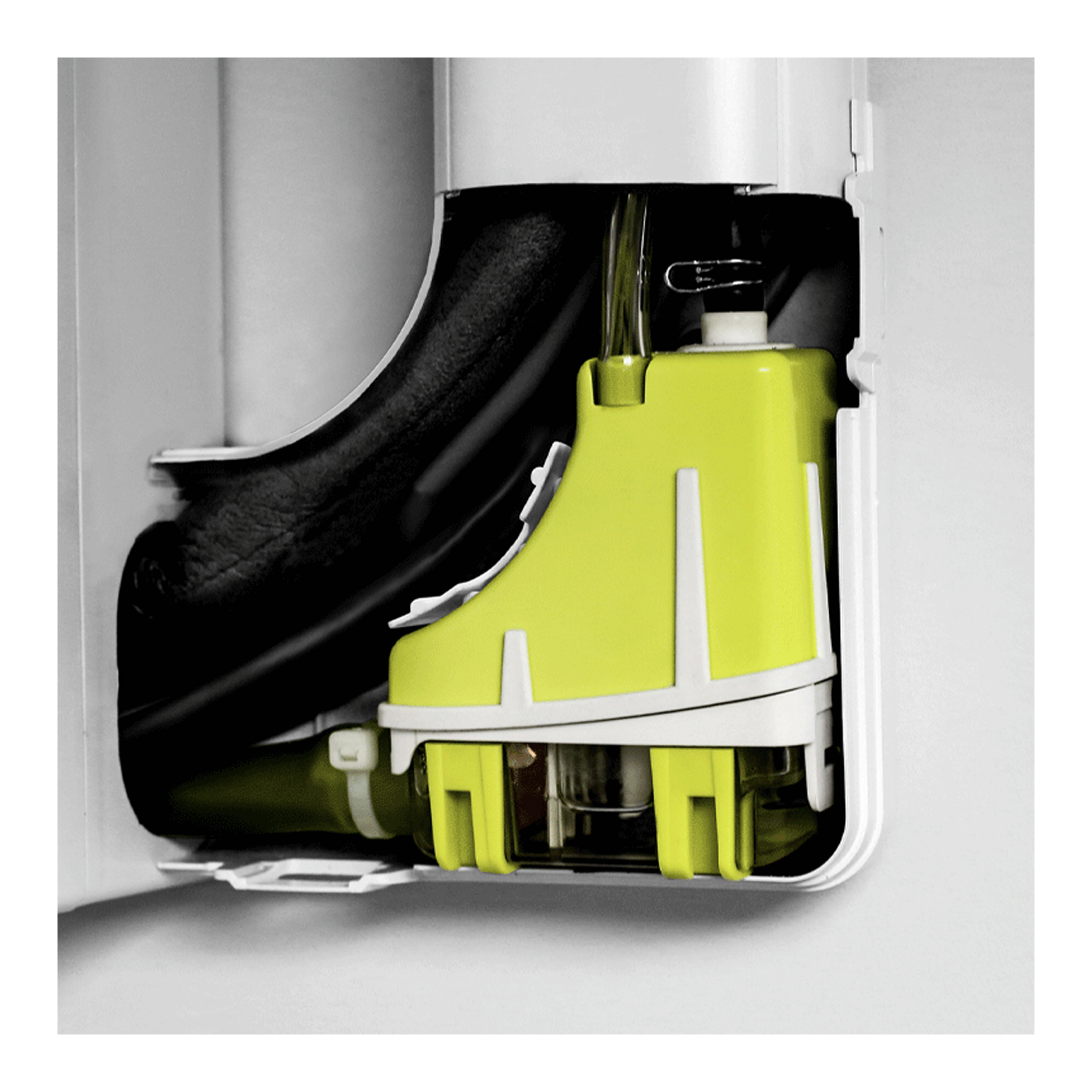 Pompe à condensats de climatisation avec conduit Mini LIME silent+ Aspen Pumps et système Plug & Play.