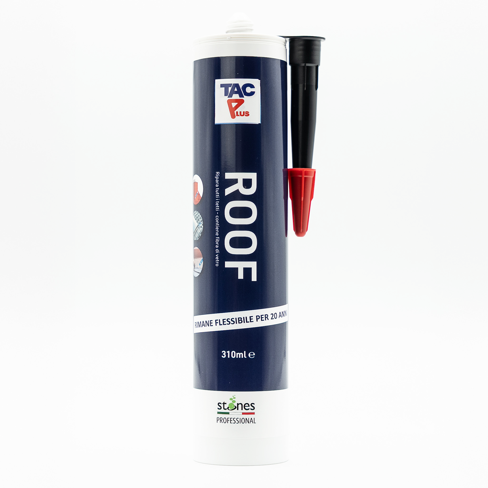 Mastic fibreux à base de solvant pour toiture, formulé avec du bitume, pour sceller, réparer et imperméabiliser.