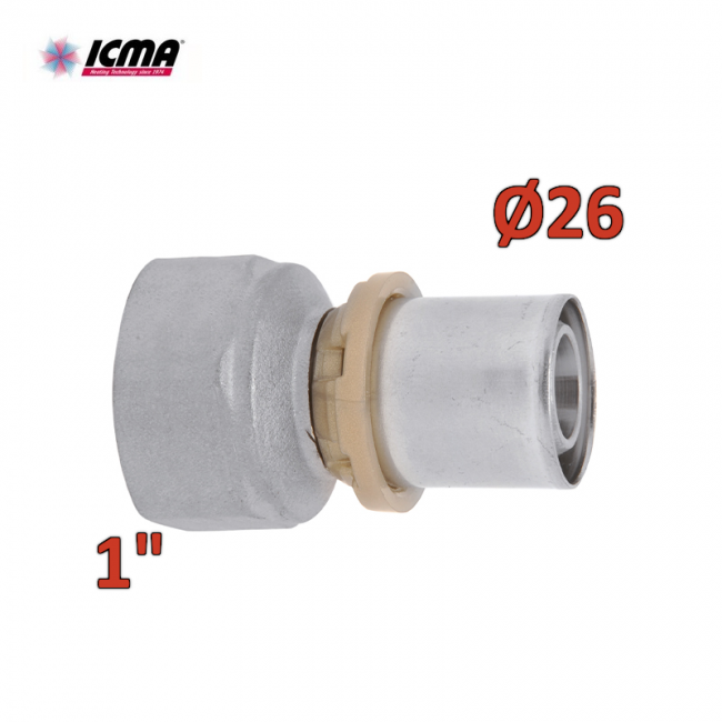 ICMA 401 - Straight female crimp fitting 1''x26 SEMPITER®