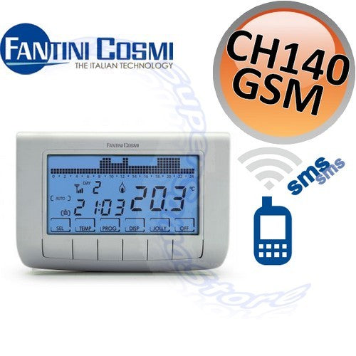 Weekly programmable thermostat with integrated GSM CH140 GSM2 Fantini