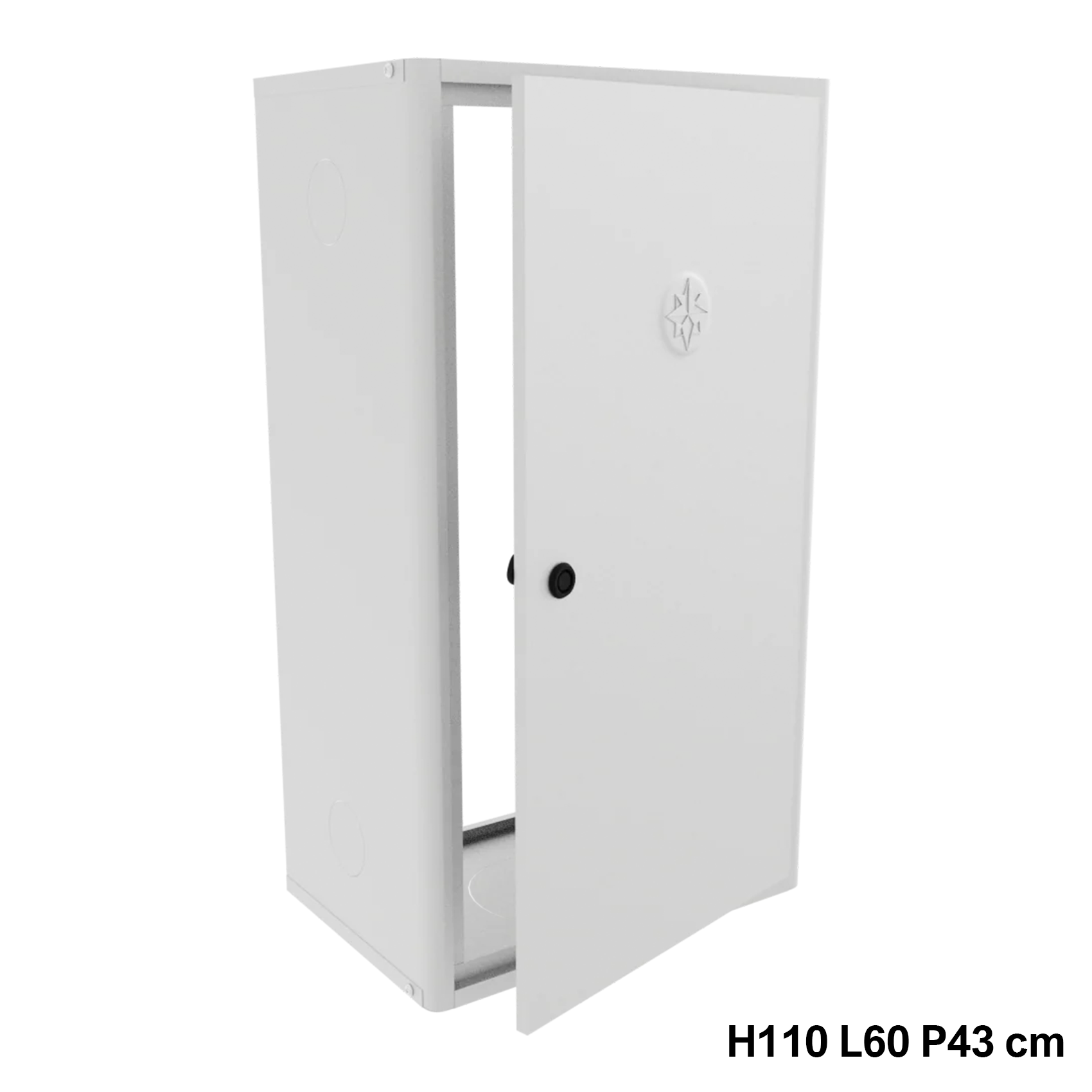 Couvercle de chaudière en tôle peinte en blanc, dimensions H110 L60 P43 (cm)