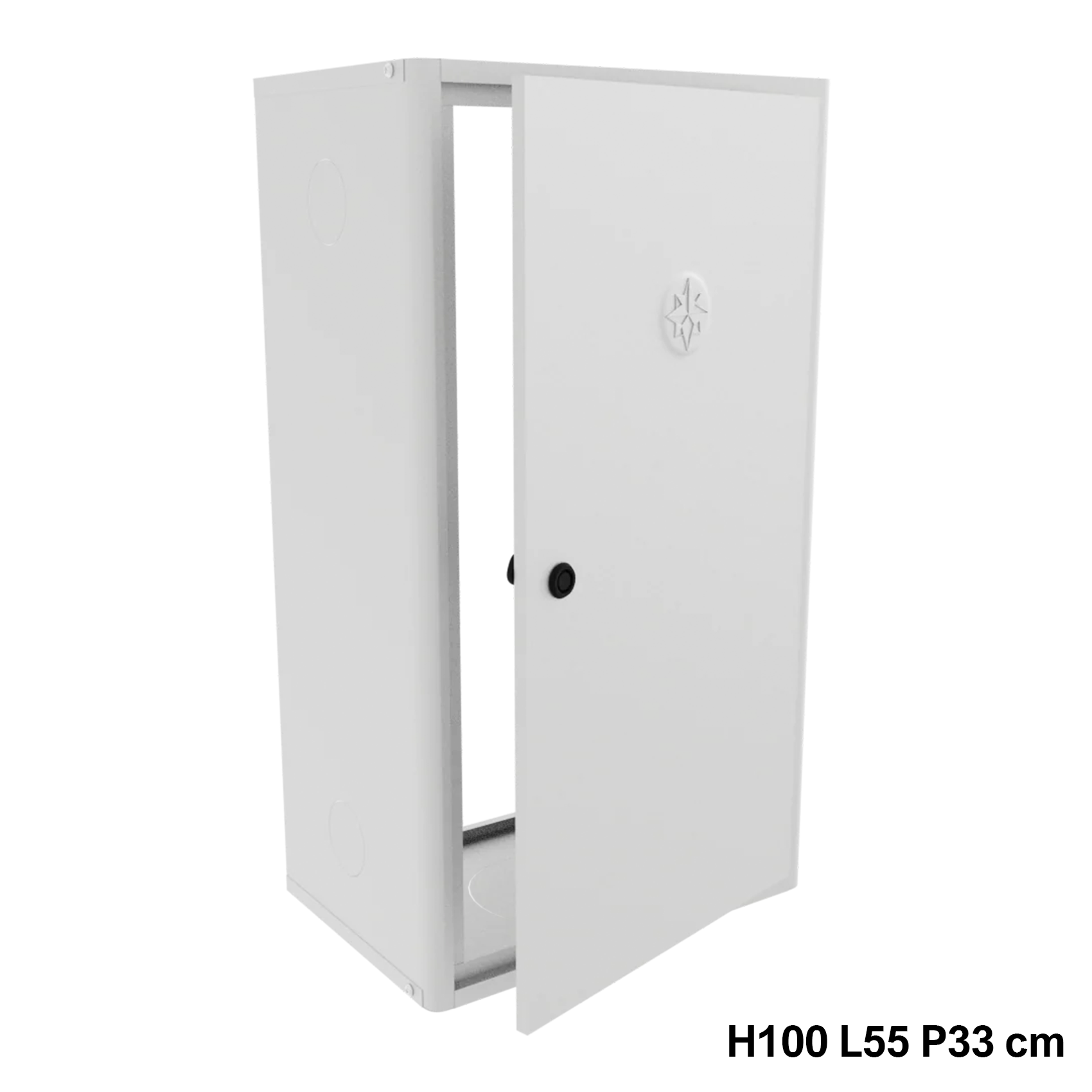 Couvercle de chaudière en tôle peinte en blanc, dimensions H100 L55 P33 (cm)