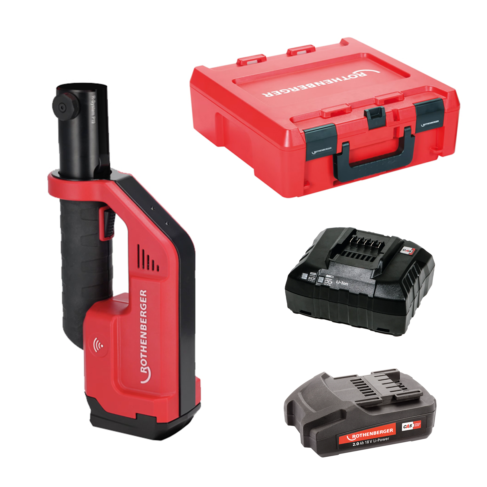 Presse compacte Rothenberger Romax III avec 2 batteries de 2,0 Ah
