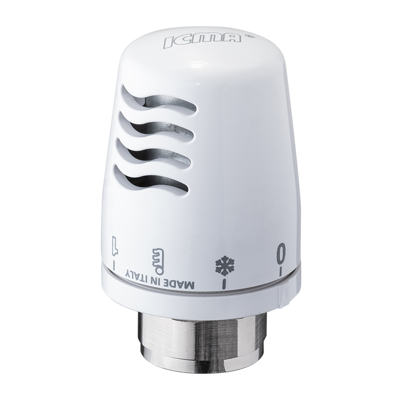 Kit thermostatique ICMA - vanne + verrou + tête thermostatique 1/2'' avec raccord en cuivre ou multicouche