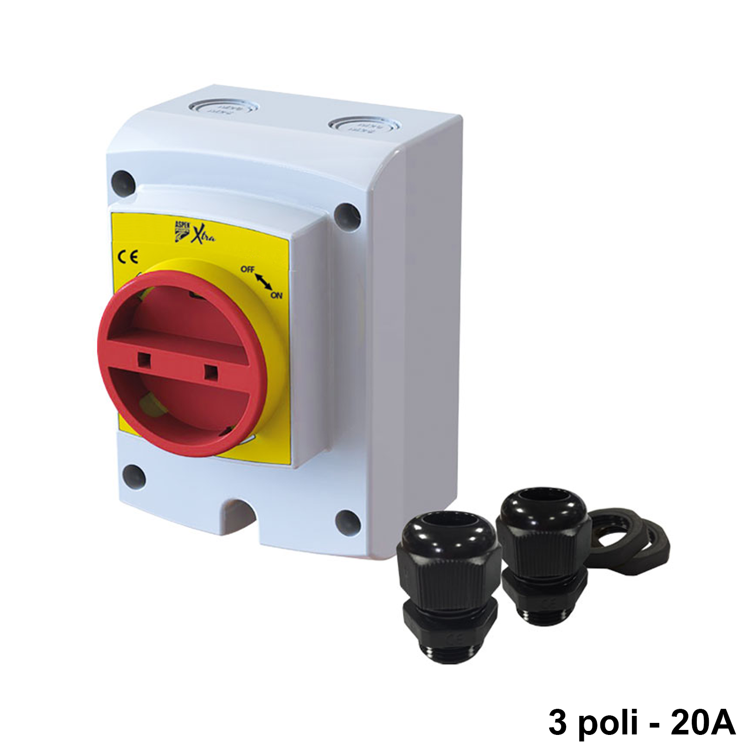 Interrupteur de sectionnement électrique tripolaire 20 A
