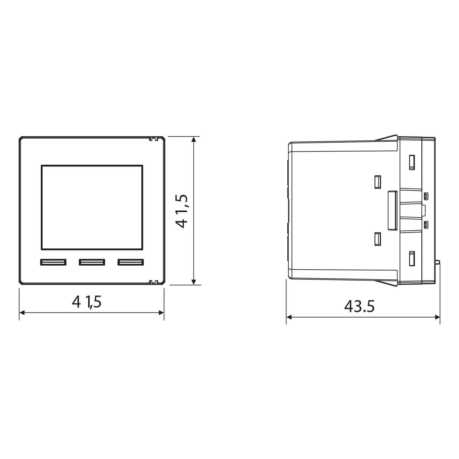 Integrated 220V digital thermostat with 2 civil modules, DADO series