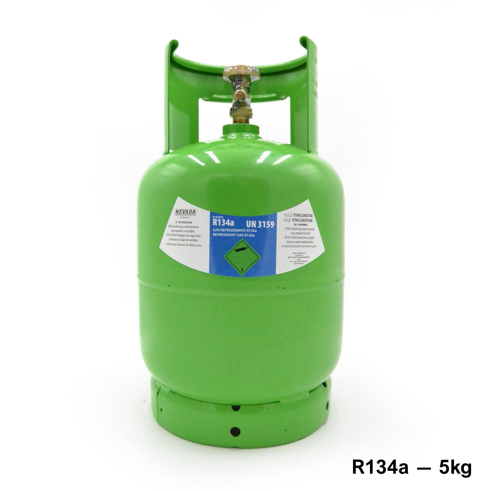 Bouteille de gaz R134a de 5 kg net - réfrigération et climatisation automobile