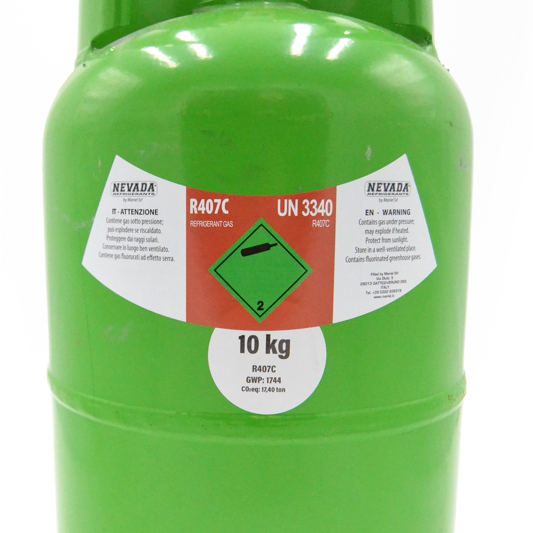 Bouteille de gaz R407c - 10 kg net