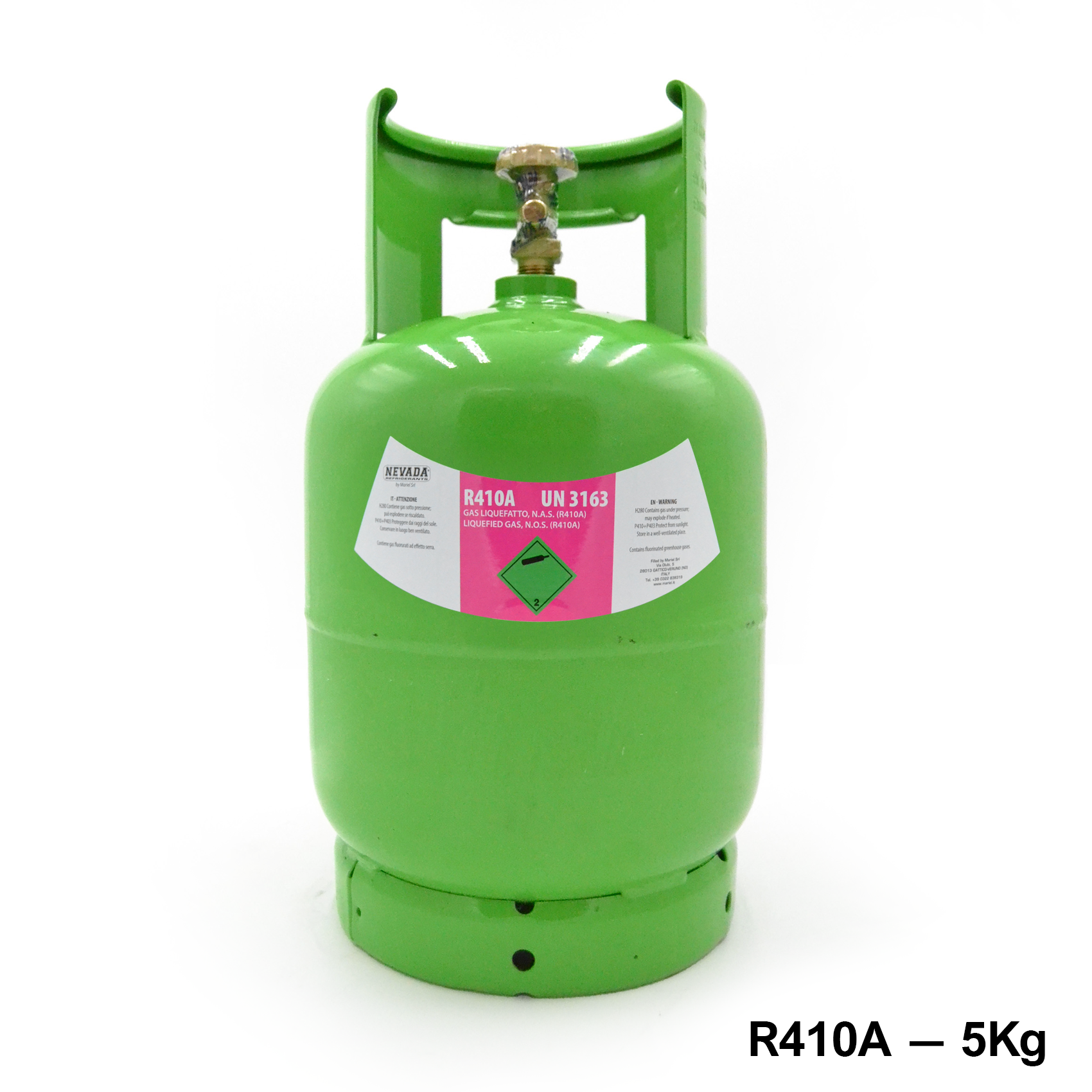 Bouteille de gaz R410A - 5 kg net - fluide frigorigène pour climatisation
