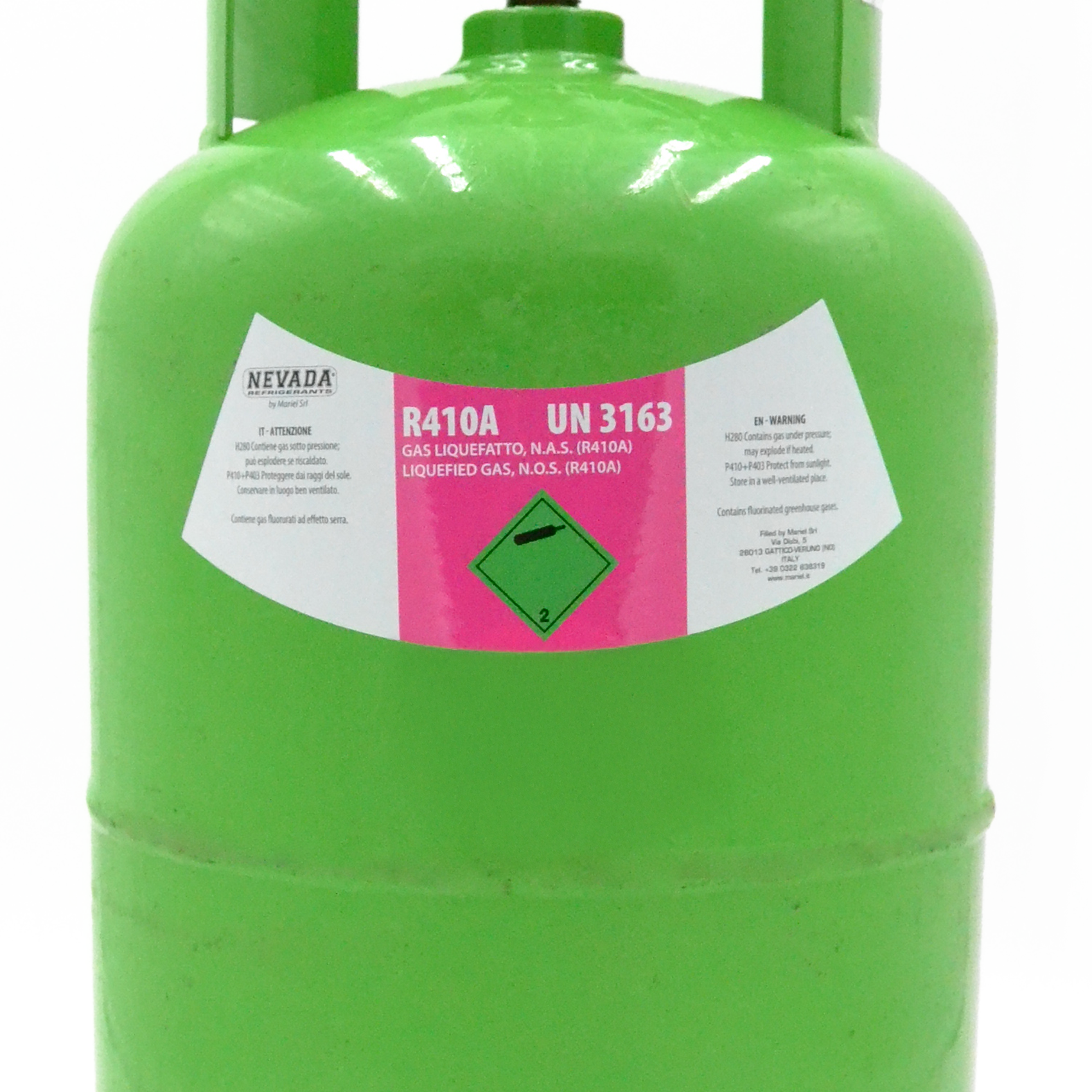 Bouteille de gaz R410A avec robinet de remplissage - 2 kg net - fluide frigorigène pour climatisation