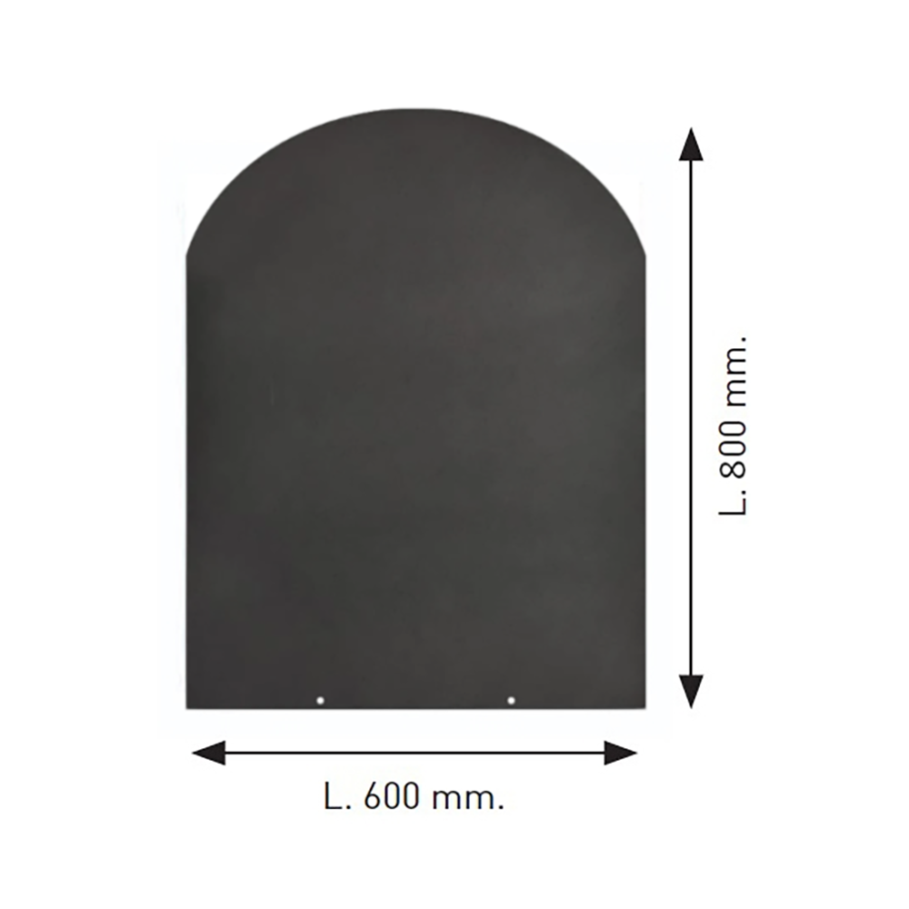 Plateforme de protection de sol en tôle pour poêle à granulés de bois 60x80 cm