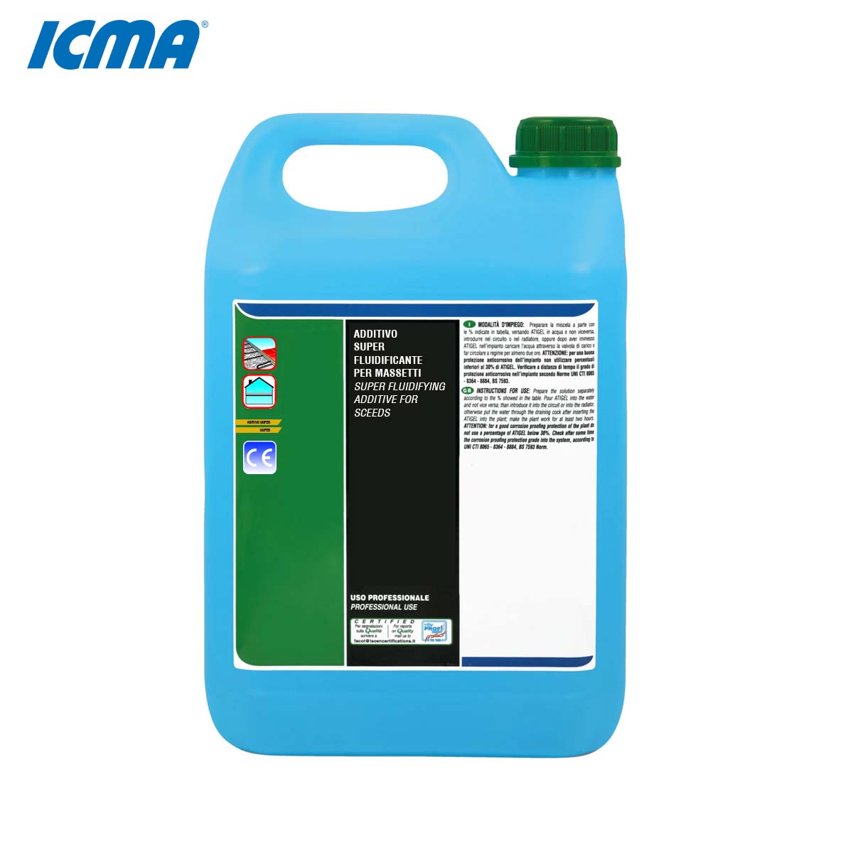 ICMA P210 thermofluidifying admixture for radiant screed, 10-liter container