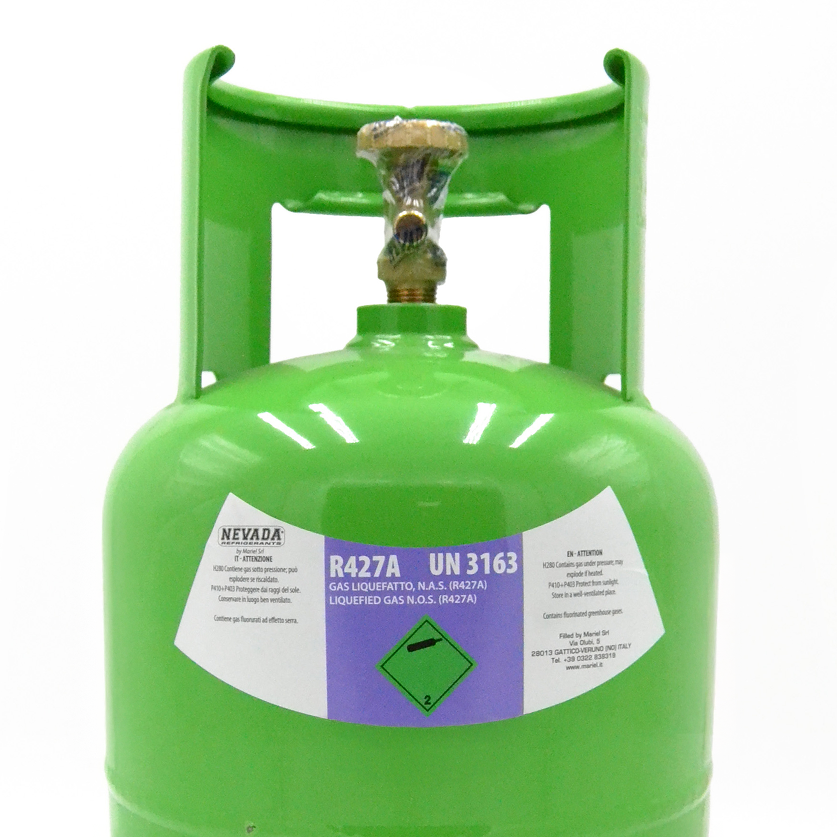 Bouteille de gaz FORANE R427A - 5 kg net, substitut de gaz R22 à faible PRG