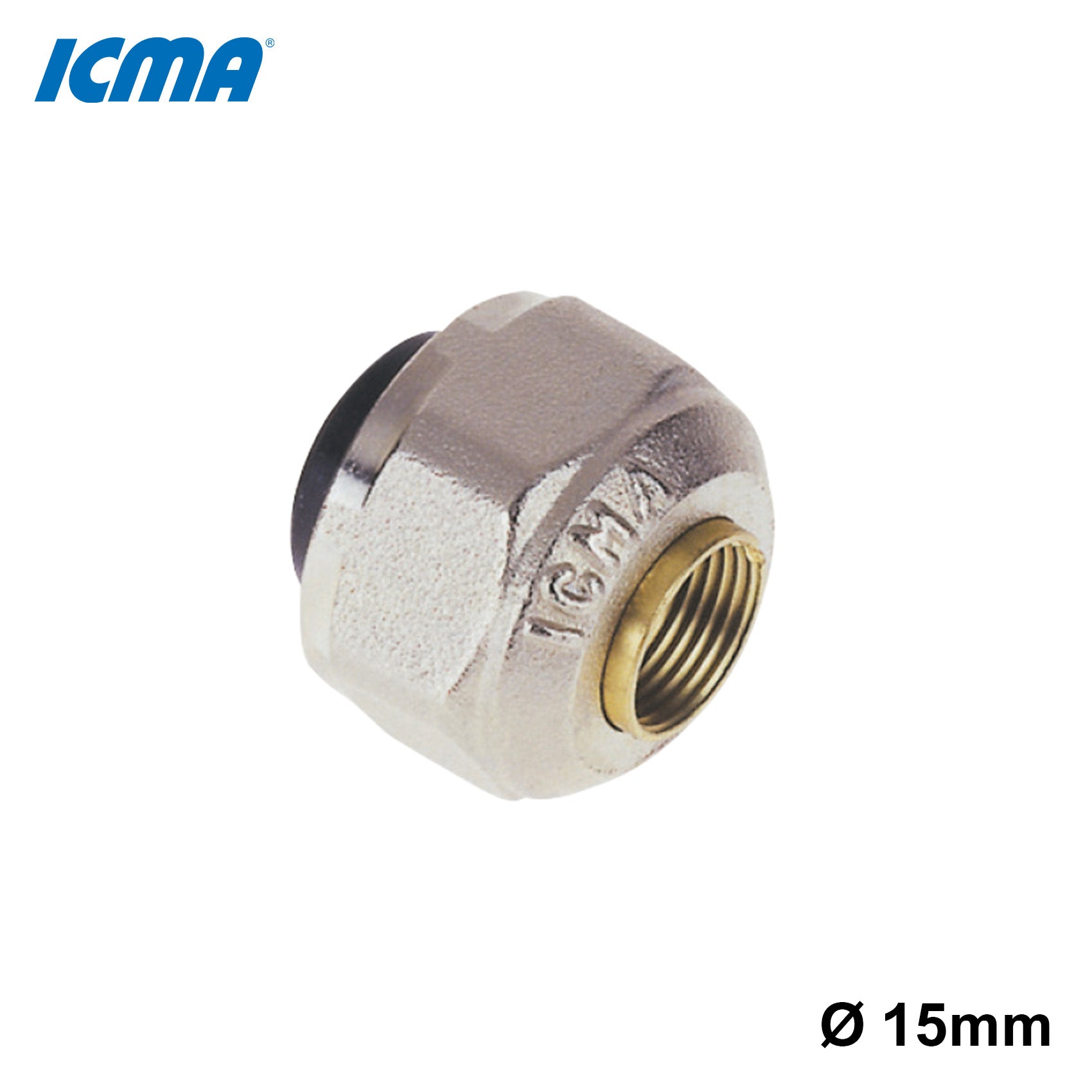 Adaptateur de raccord de vanne SICURBLOC ICMA pour tuyau en cuivre de Ø 15 mm