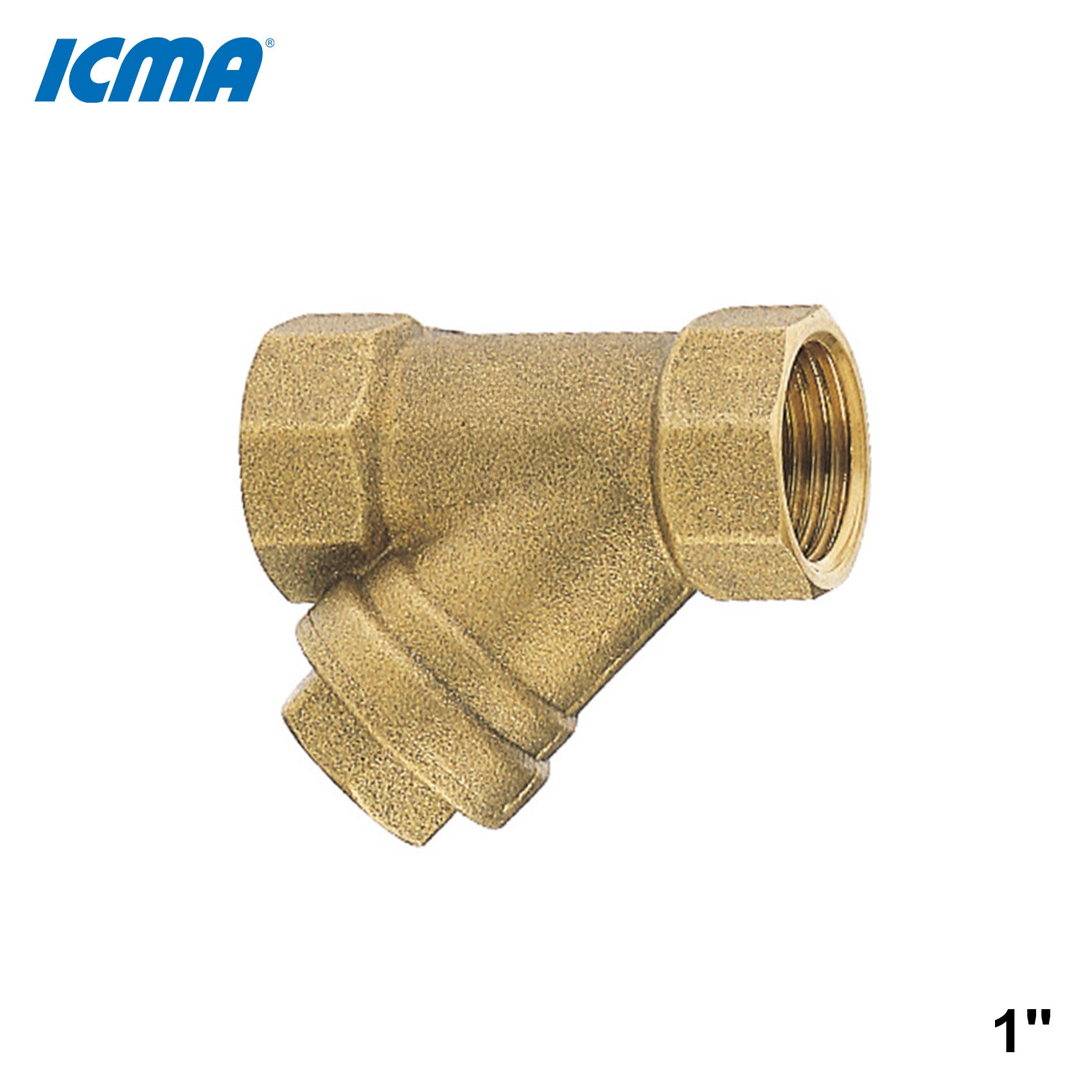 Filtre en Y en laiton ICMA 50 - 1 pouce avec grille de récupération des impuretés