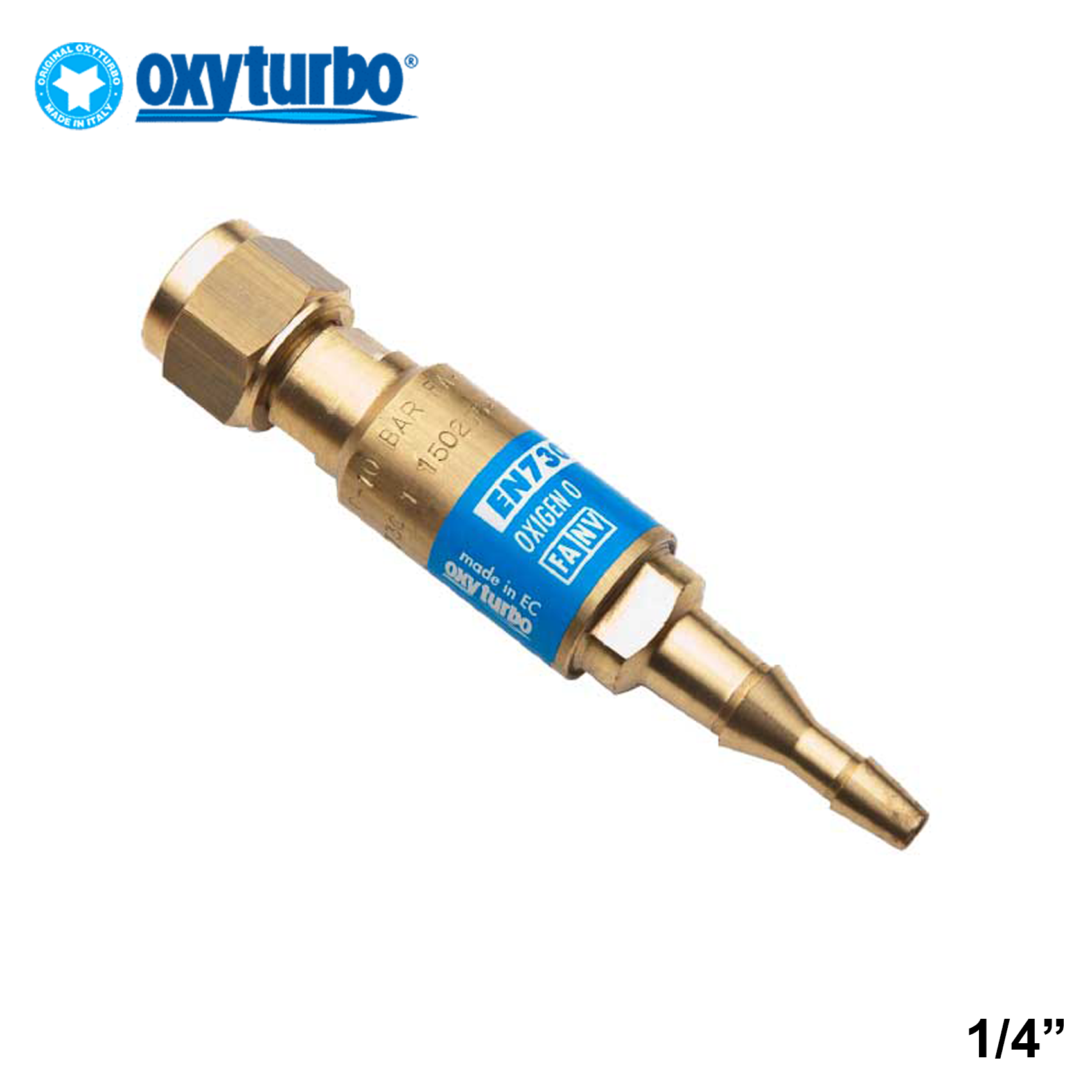 Soupape de sécurité à oxygène, raccord de tuyau G1/4 pour tube de Ø 7-11 mm pour poignée