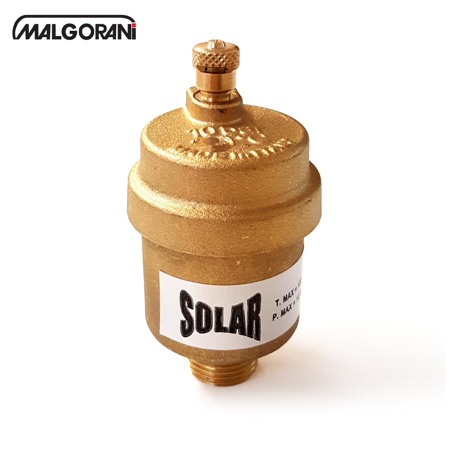 Soupape de purge d'air automatique pour systèmes solaires, raccord 3/8''