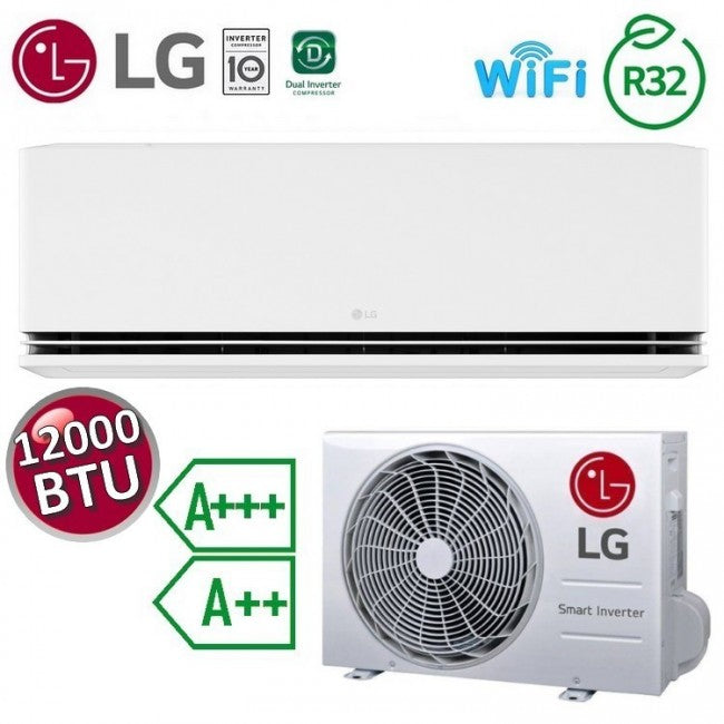 Climatiseur split LG Dualcool DELUXE WiFi 12000 BTU 3,5 kW A+++ / A++