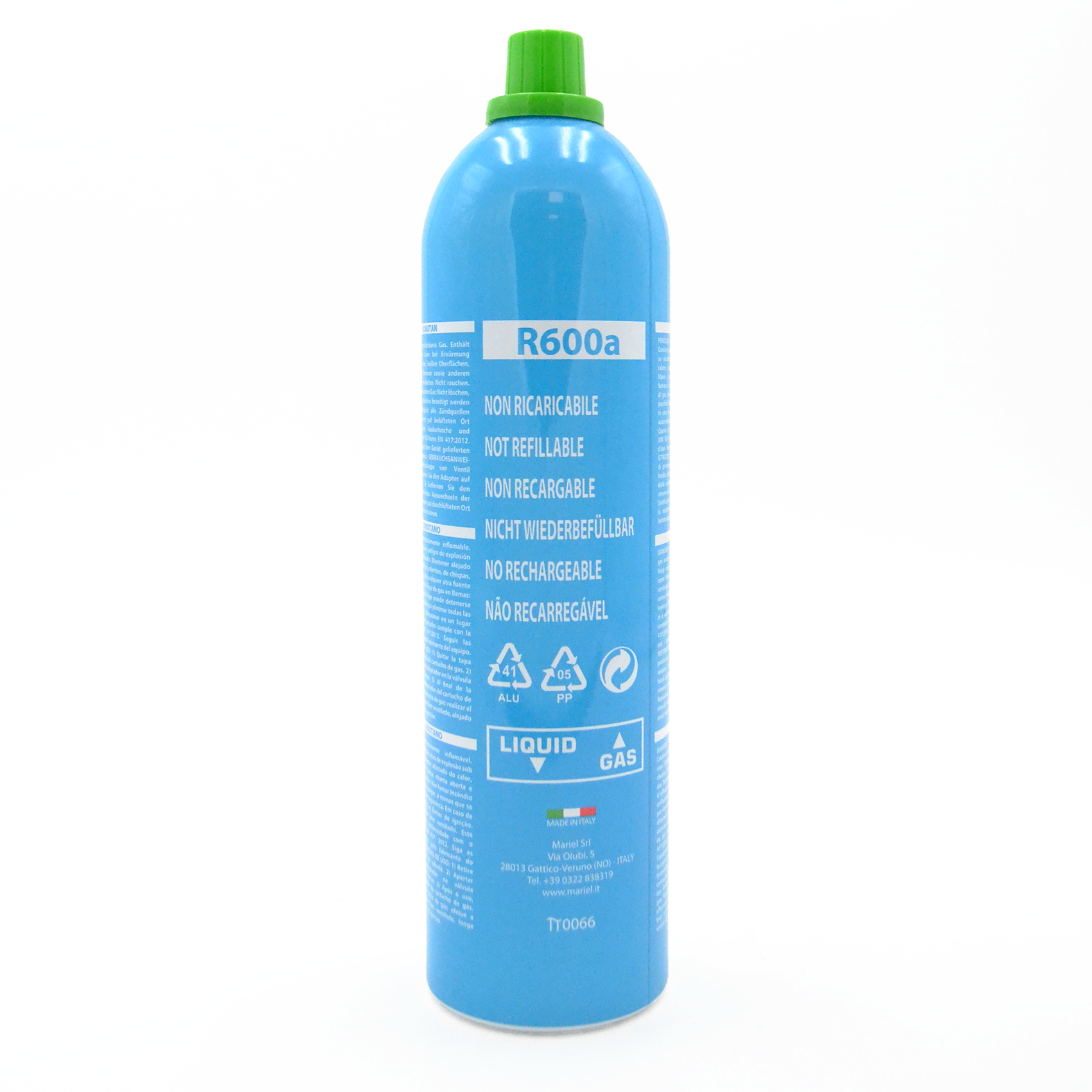 Bouteille de gaz réfrigérant R600a de 420 g