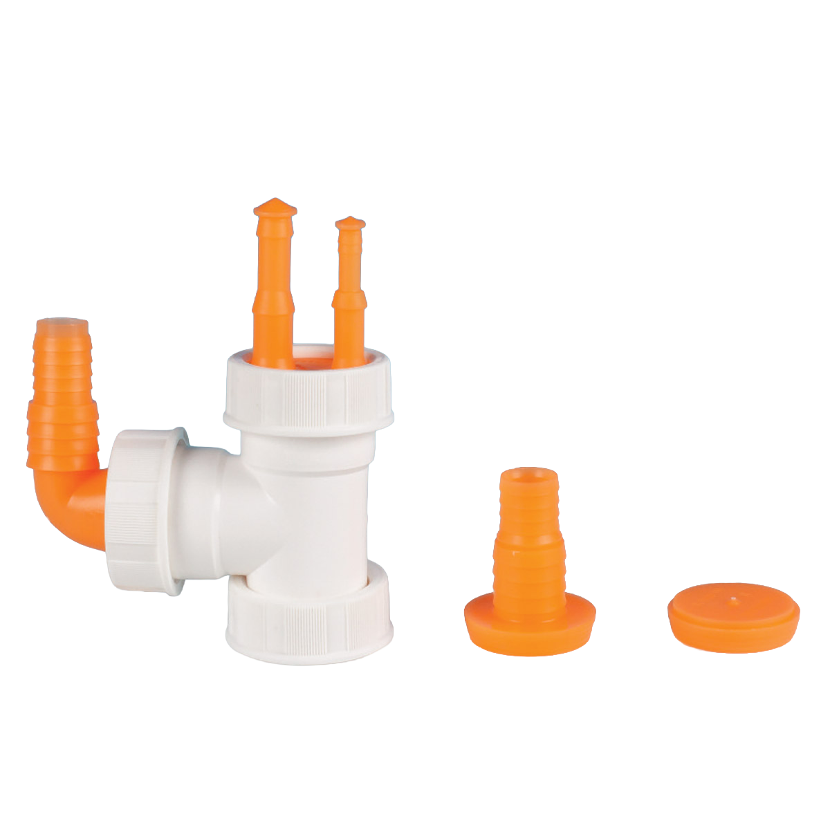 Raccord en T pour siphon de cuisine LIRA 1''1/2" pour raccordement supplémentaire à l'évacuation des condensats - lave-linge - lave-vaisselle