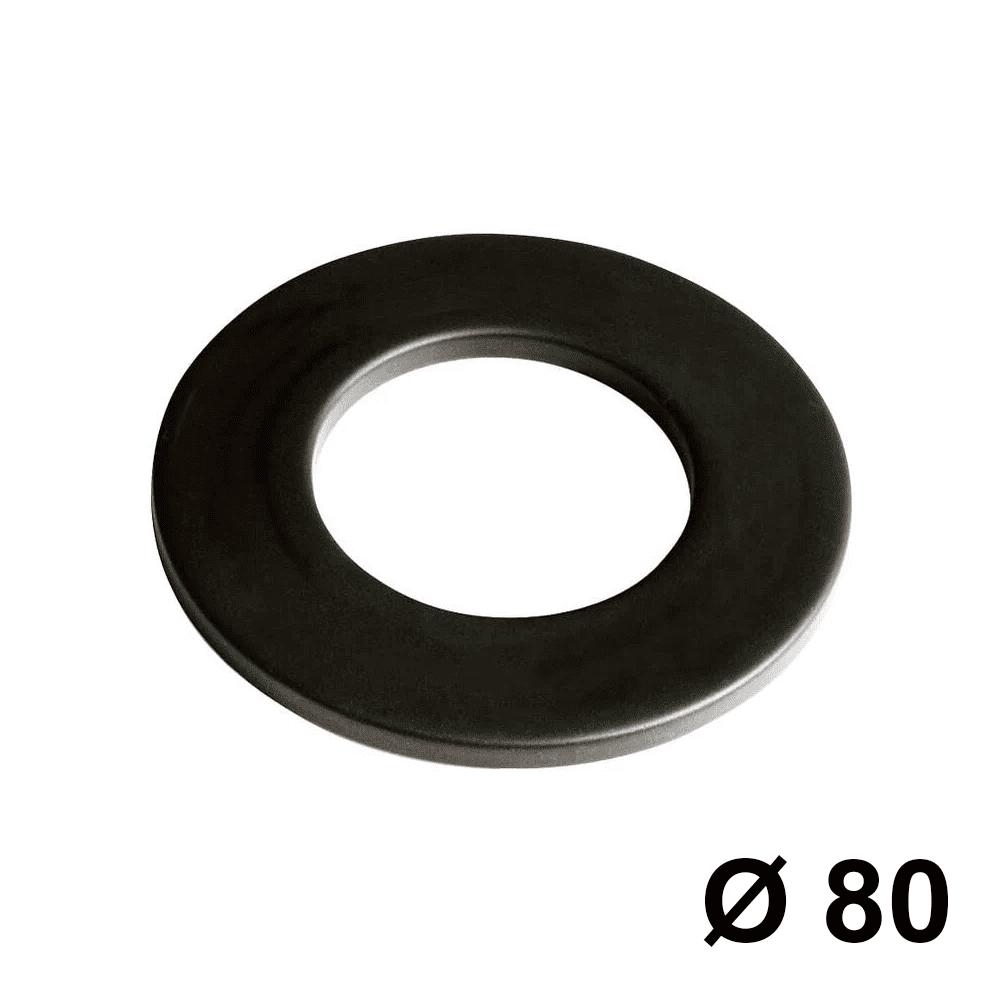 Rosace murale métallique noire pour poêle à granulés Ø 80 mm
